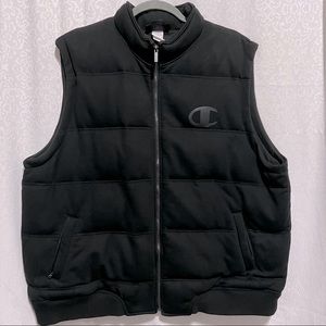 Big & Tall Champion Black Puffer Vest 4XL